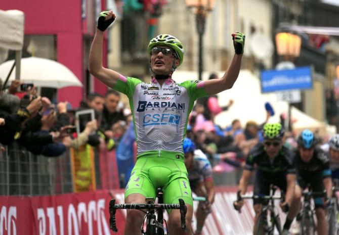 Enrico Battaglin (Bardiani Valvole-CSF Inox) wins in Serra San Bruno