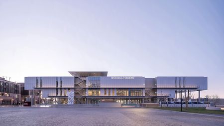 istanbul modern exterior in dusk light