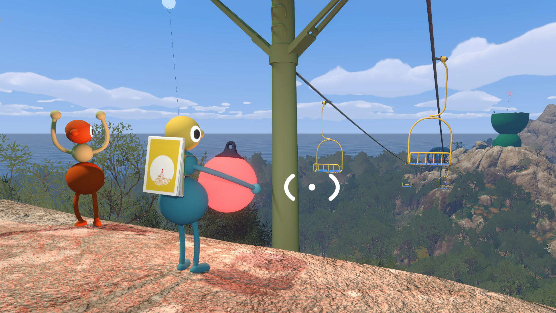 Big Walk players solving puzzles