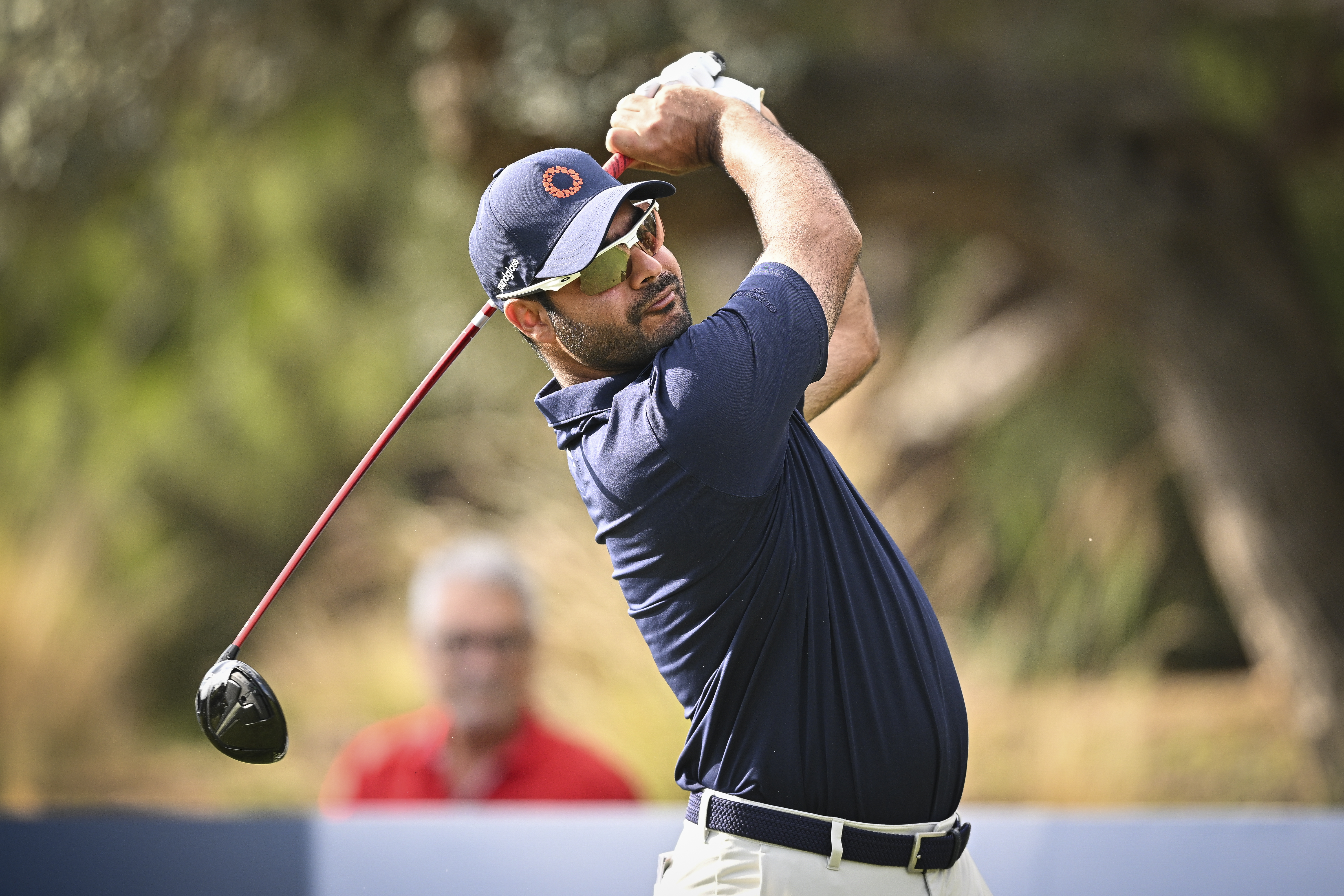 Shubhankar Sharma hits a driver off the tee