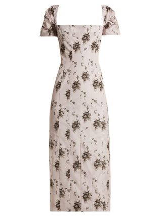 Odilia floral-print panelled midi dress