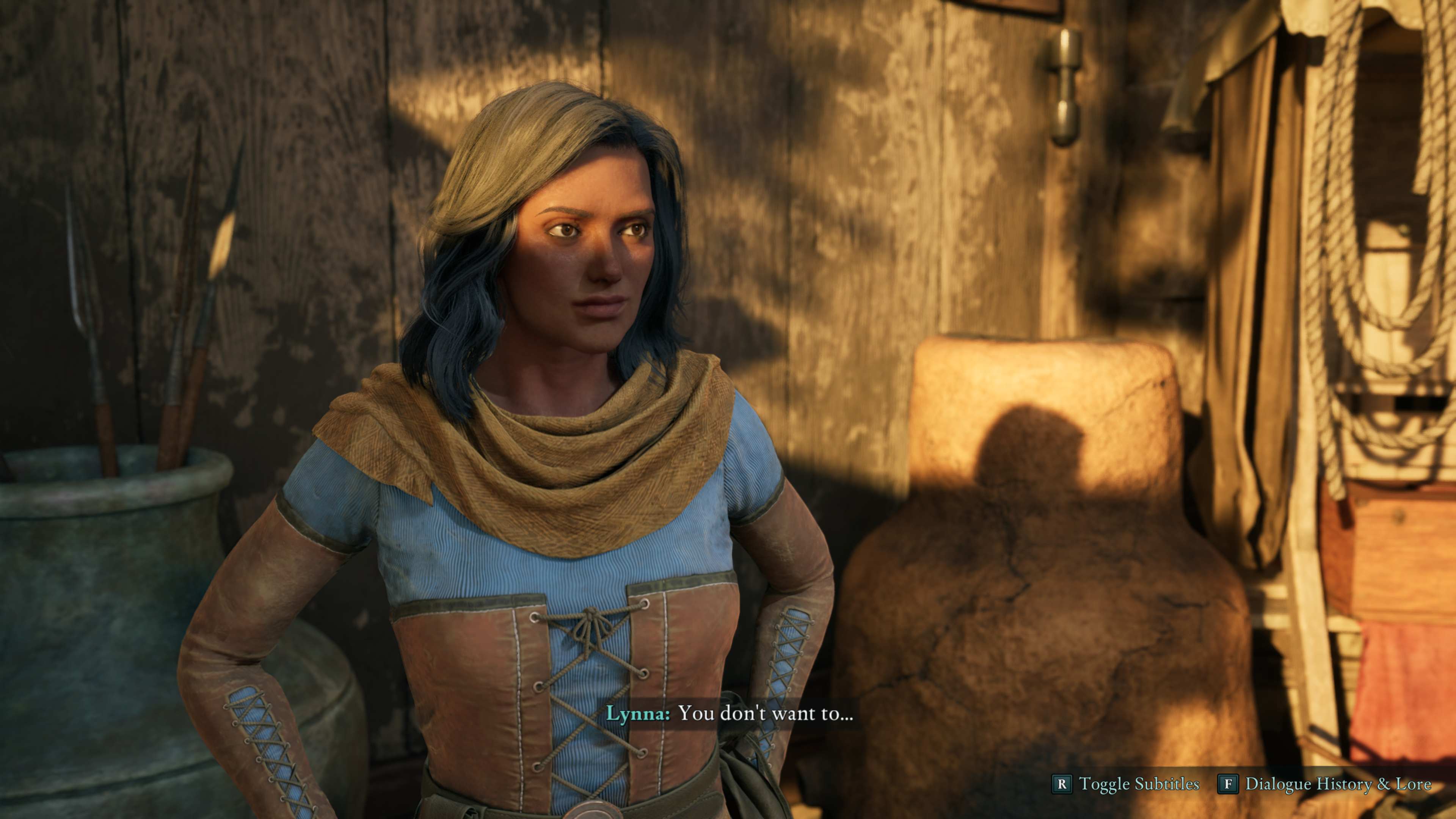 Screenshot of Avowd on PC showing a merchant talking to the player.