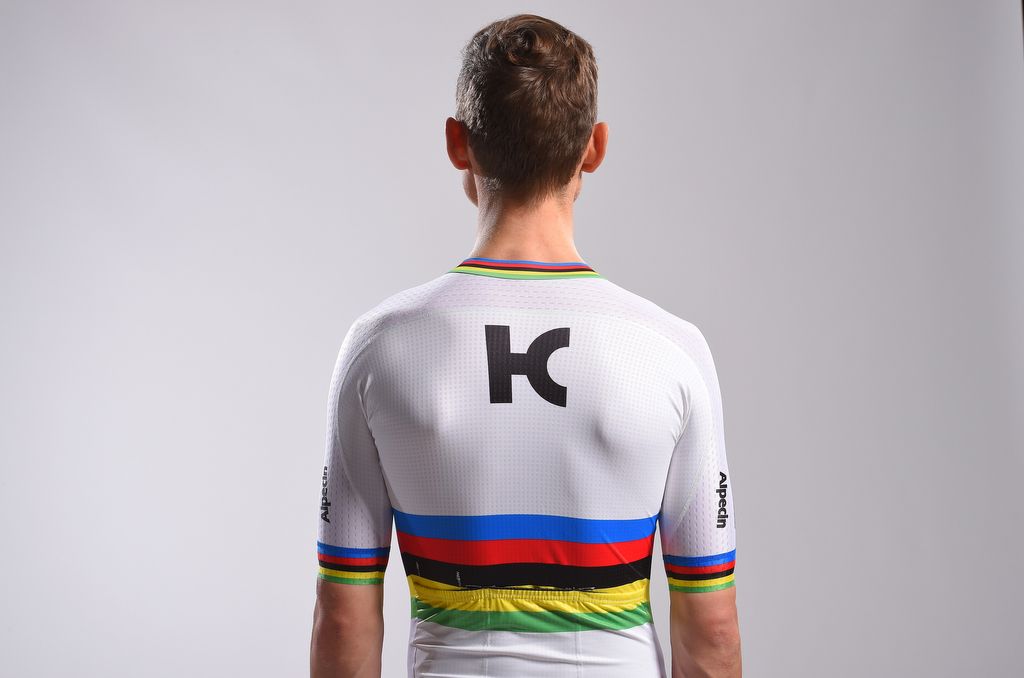 A look at the rear of Tony Martin's world champion jersey