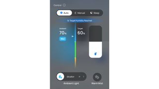 Dreo 713S Smart Humidifier, a screenshot from the Dreo app