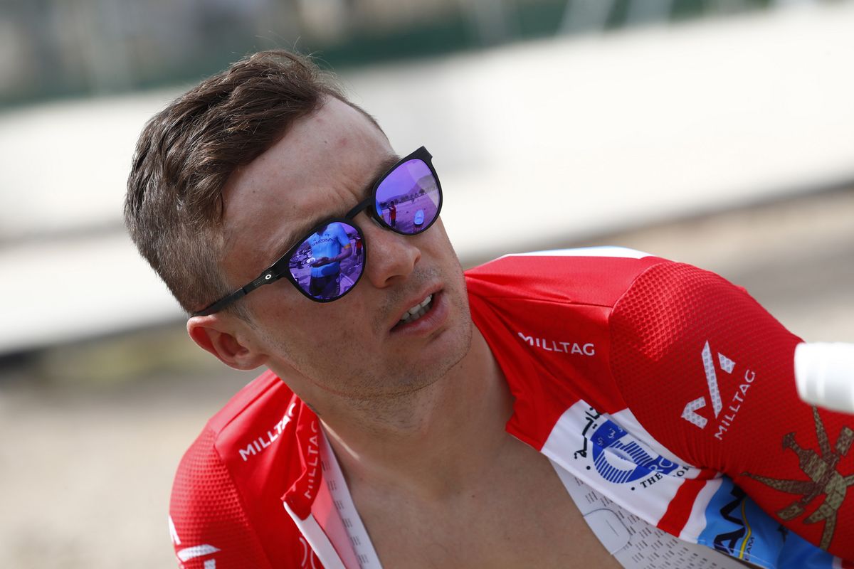 Alexey Lutsenko before the start