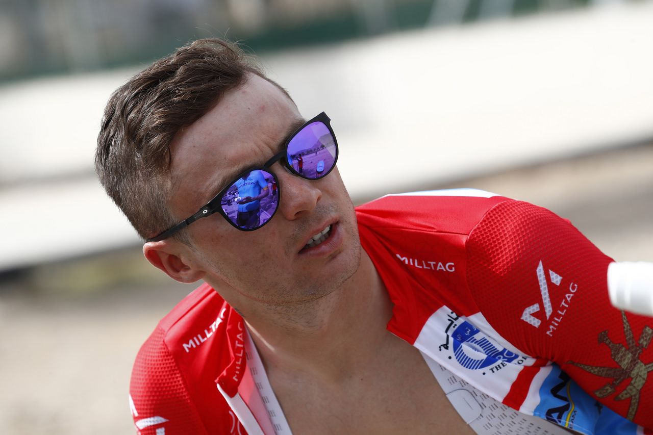 Alexey Lutsenko before the start