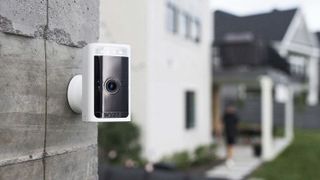 Wyze Battery Cam Pro attached to the side of house