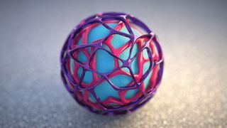 Cinema 4D tutorials - 3D model of a latticed ball