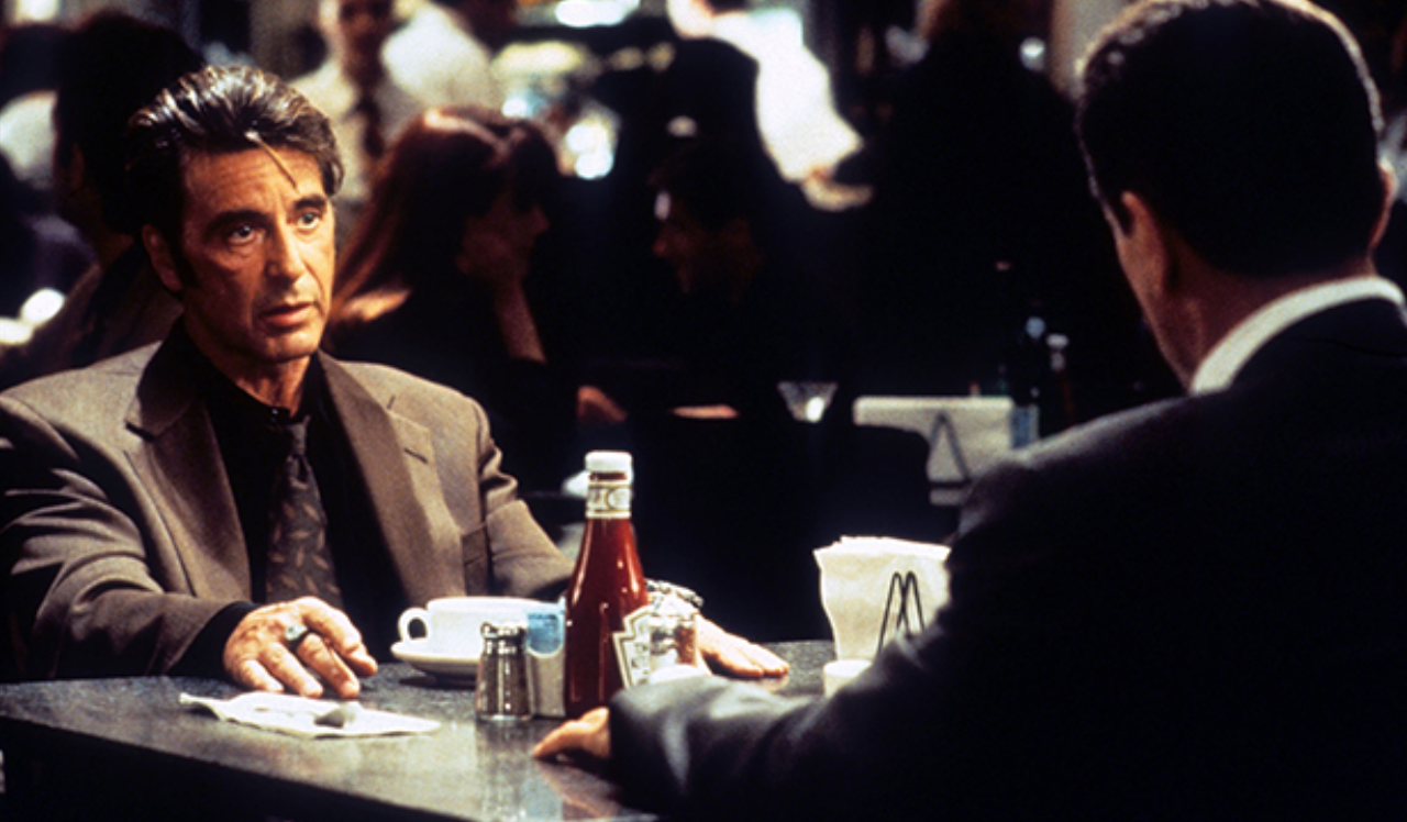 Al Pacino and Robert DeNiro in Heat