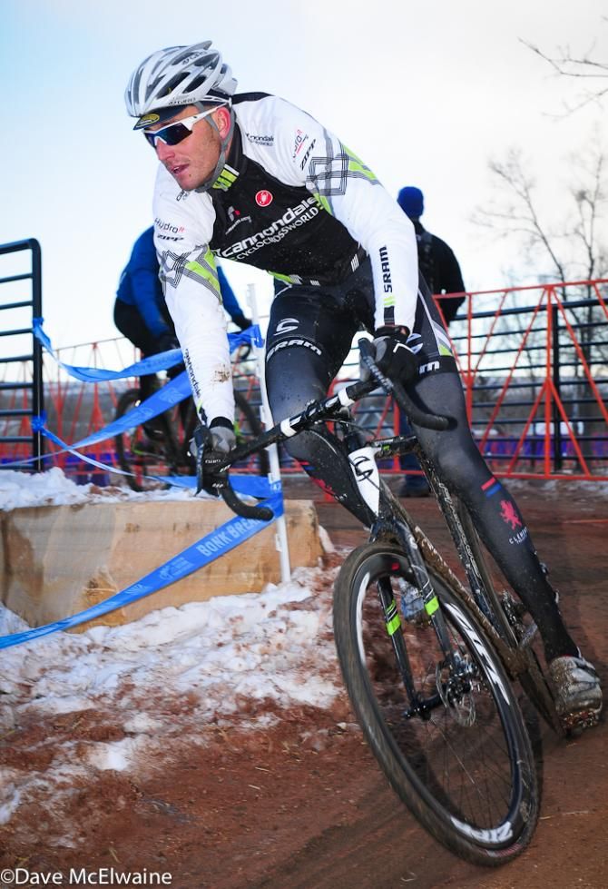 Ryan Trebon (Cannondale-Cyclocrossworld.com) was out taking a few practice laps