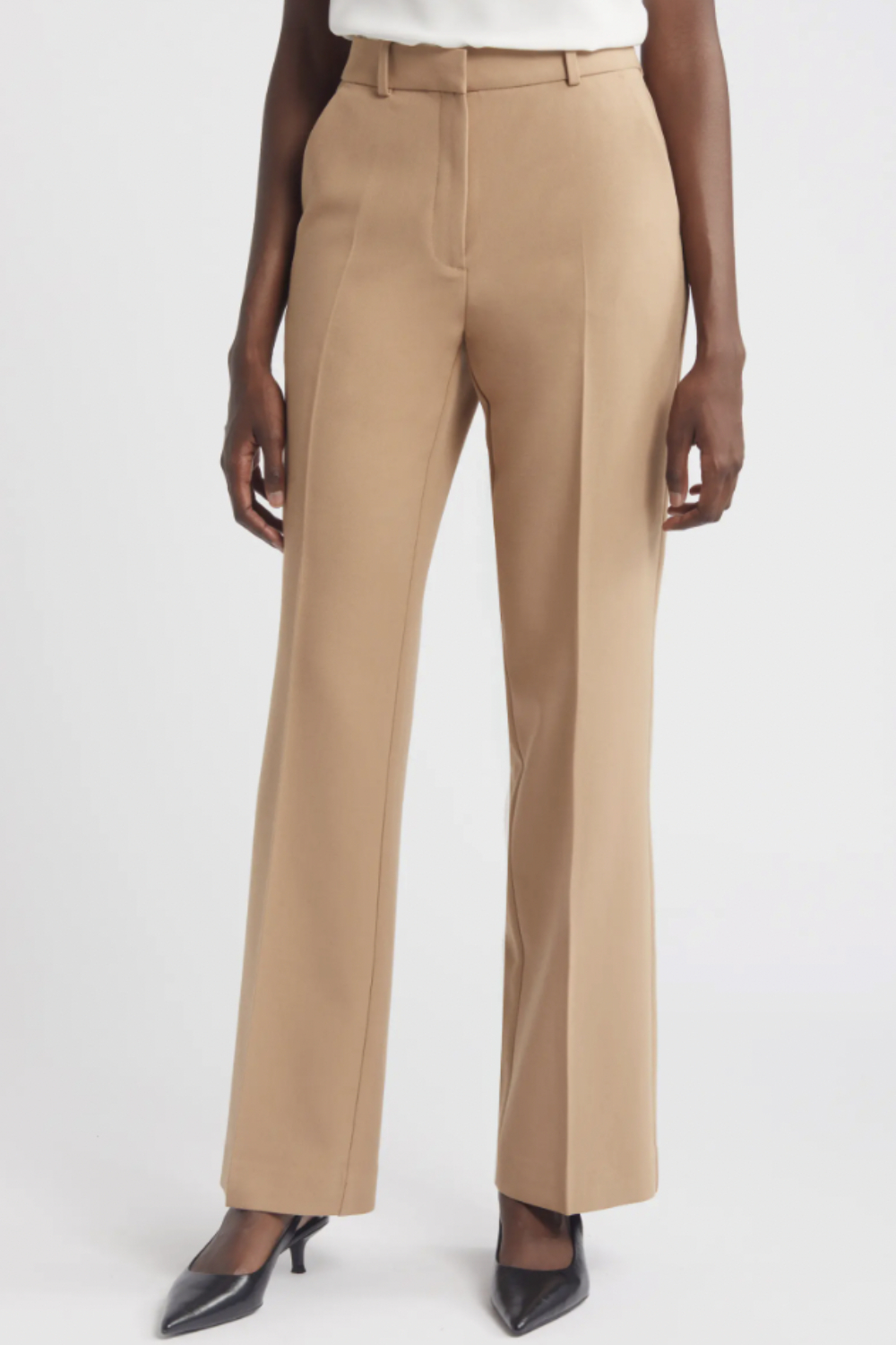 Kalhoty Nordstrom Straight Leg z Camel