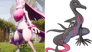 An image comparing Lovander from Palworld to Salazzle from Pokémon, both lizard, poison-breathing creatures with salacious appetites.