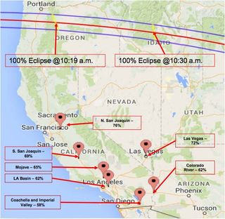 California Eclipse Map