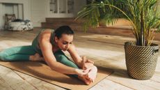 Woman performing a yoga pose