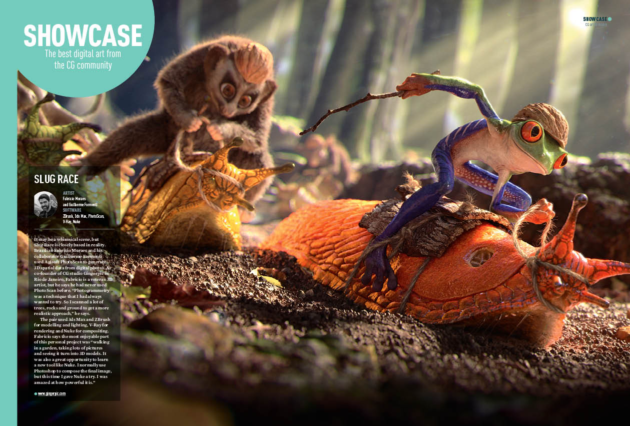 This month's showcase includes this slug render.