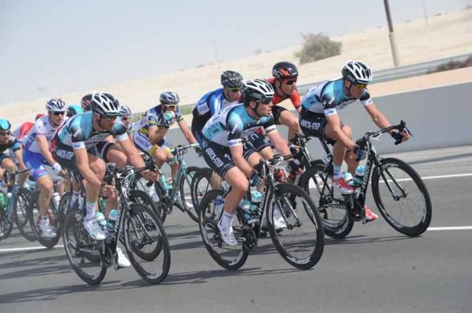 Omega Pharma QuickStep had to chase after the peloton split