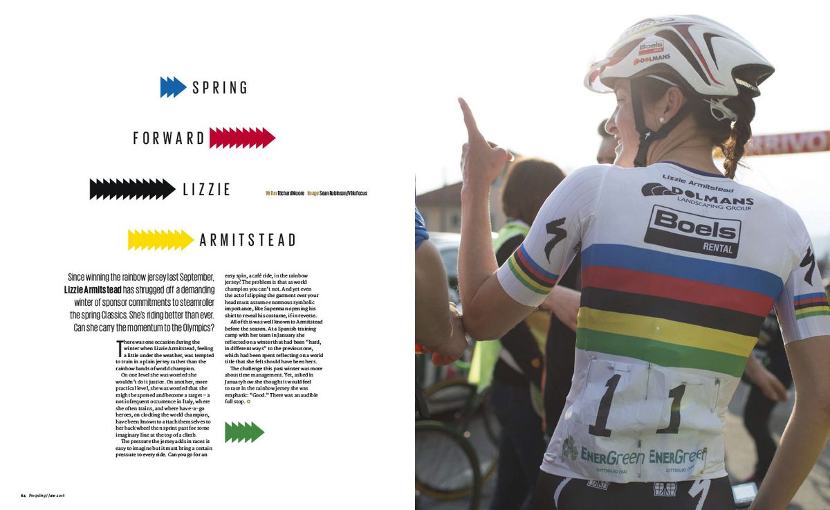 Lizzie Armitstead in this month's Procycling