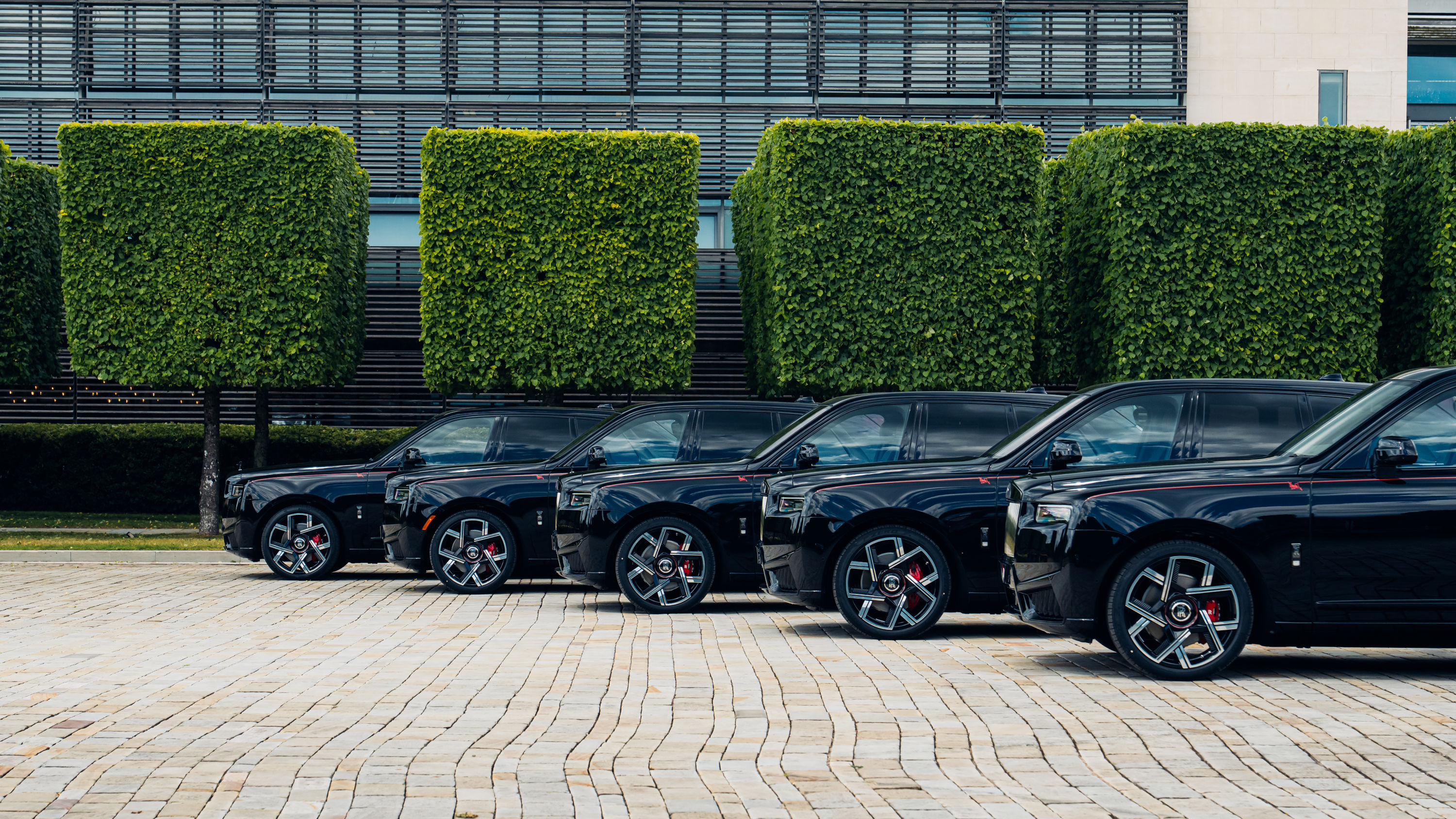 The five cars in the Black Badge Cullinan by Cyril Kongo commission