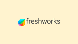 freshworks logo on a yellow background