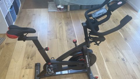 Schwinn IC4 being tested by Live Science contributor Maddy Bidulph