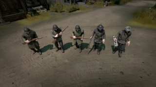 A line of soldiers