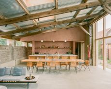 view of South Barn by Je Ahn / Studio Weave, a humble renovated barn