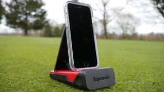 Rapsodo Mobile Launch Monitor set up and ready to play