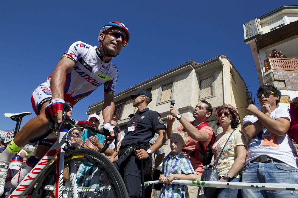 Joaquin Rodriguez at the start of stage 15.