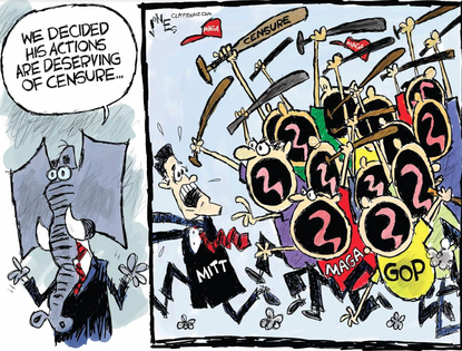 Political Cartoons U.S. Romney MAGA GOP censorship