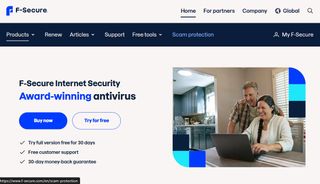 Website screenshot for F-Secure SAFE