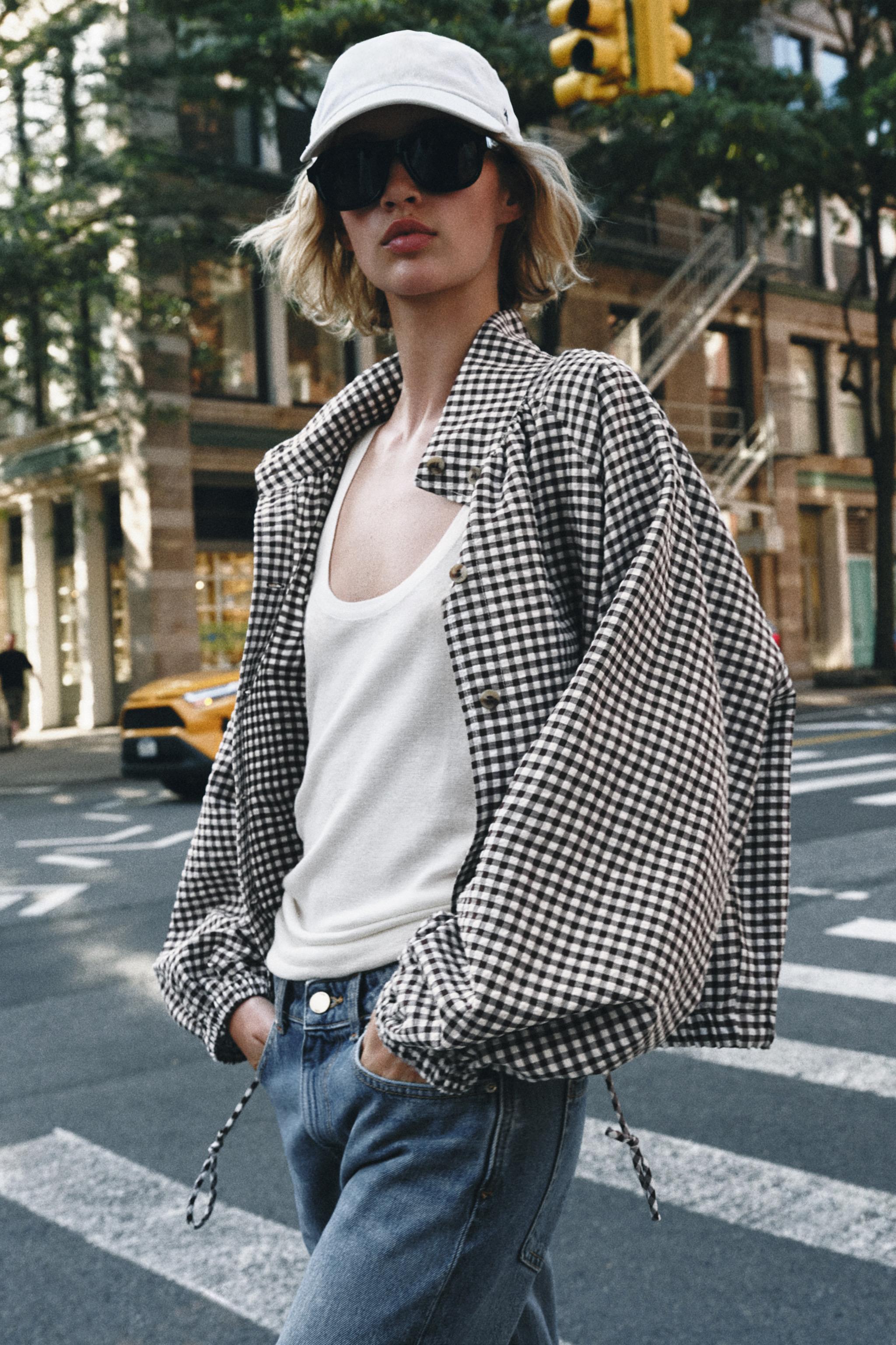 Check Jacket - Brown / Ecru - Xs