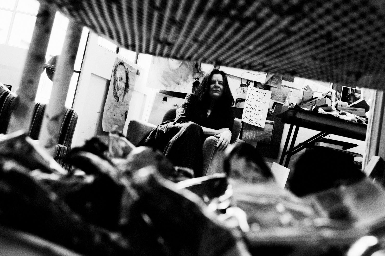 Chantal Joffe in her studio