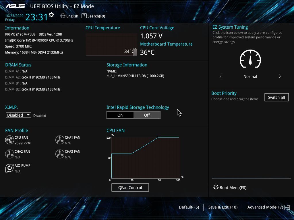 Asus Prime Z490M-Plus BIOS