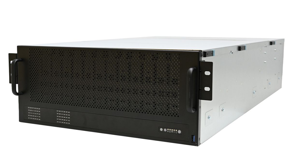 With 60 HDD bays and 8 SSD slots, AIC’s SB407-VA delivers almost 3PB capacity
