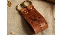 Personalised Couples Leather Keyring Set, one of w&h's best Christmas gifts for husbands