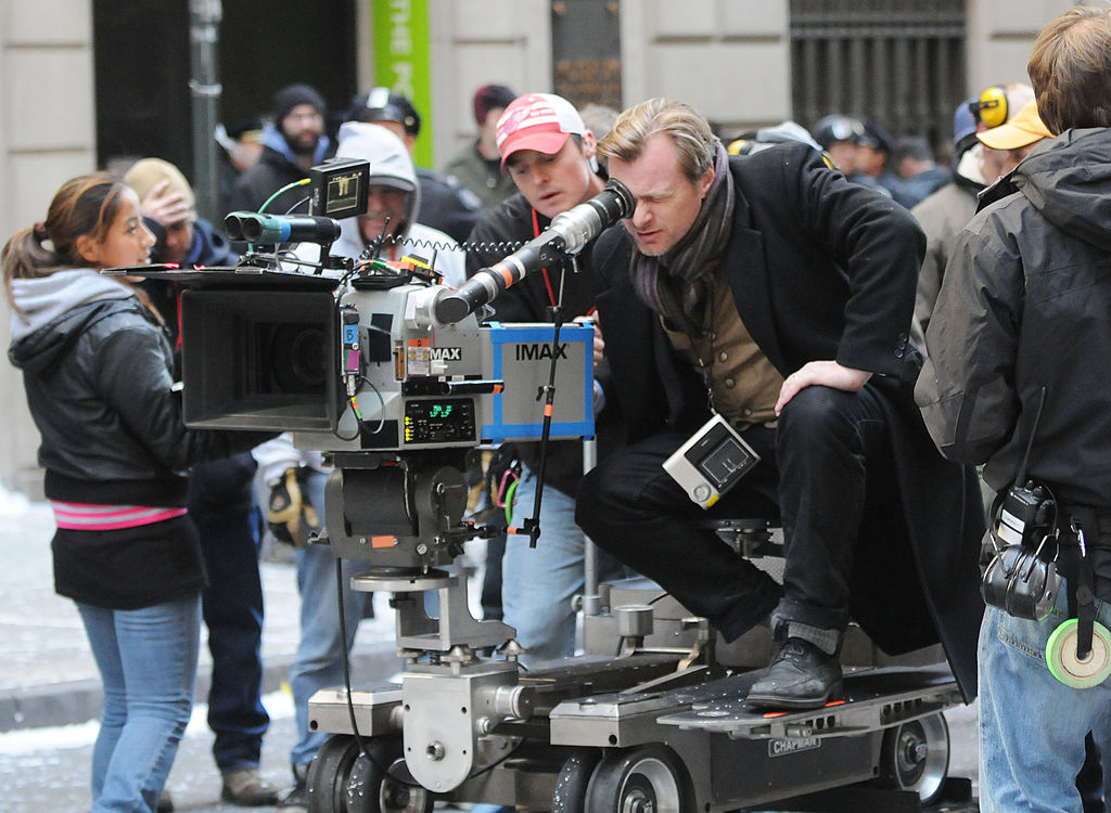 Christopher Nolan is seen on the set of "The Dark Knight Rises" movie on November 6, 2011 in New York City.