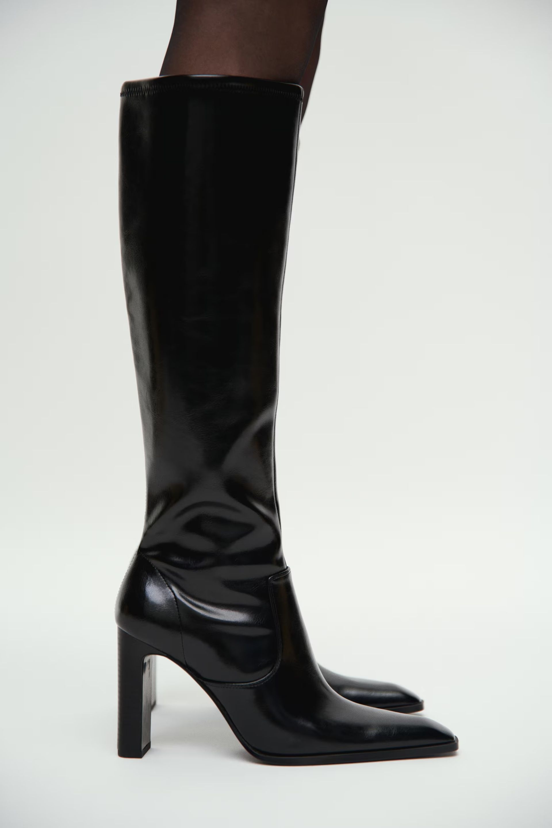H&M patent leather boots