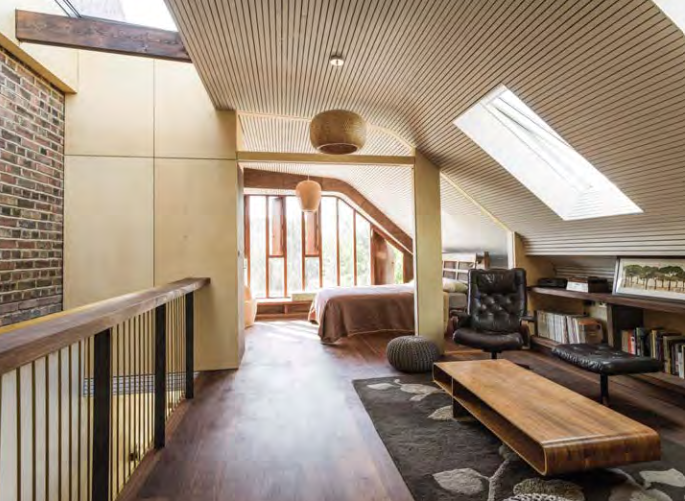 The layout maximises light in social areas