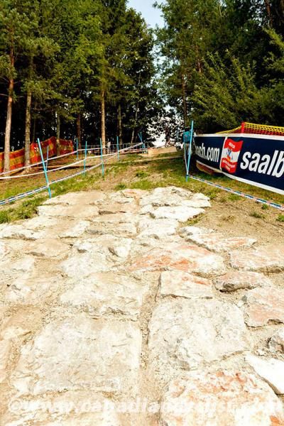 The "A" line of the final drop into the finish arena