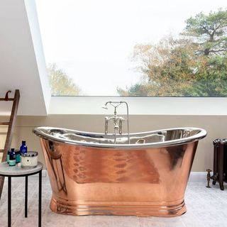 BC Designs 1700mm Copper / Nickel Double Ended Freestanding Bath