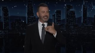 Jimmy Kimmel delivering his monologue on Jimmy Kimmel Live!