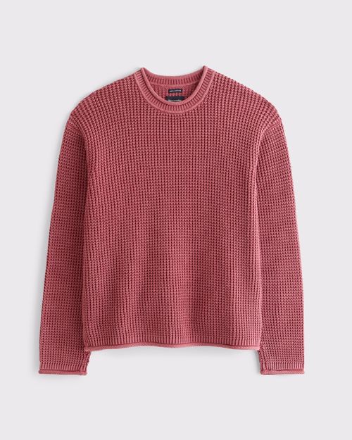 100% Cotton Textural Rollneck Crew Sweater (Men's)