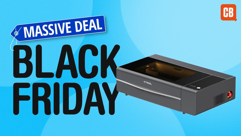 Black Friday laser cutter deal on a blue background, text reads &#039;Massive deal Black Friday&#039;