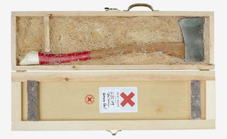 Axe in wooden box