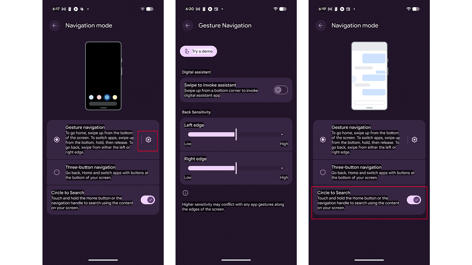 Google Pixel navigation gestures