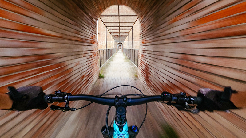 A mountain biking scene shot on the GoPro Hero 10 Black