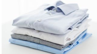 How to fold shirts in a pile