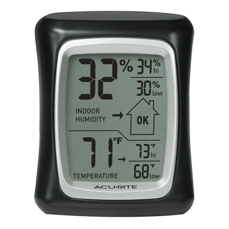 Acurite Indoor Digital Thermometer & Hygrometer (thermohygrometer); 3"x2.5"x1.3", 0.28 Lbs (00325)
