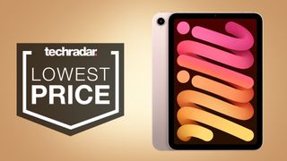 deals image: Apple iPad mini 2021 on creme background