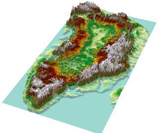 Greenland topography